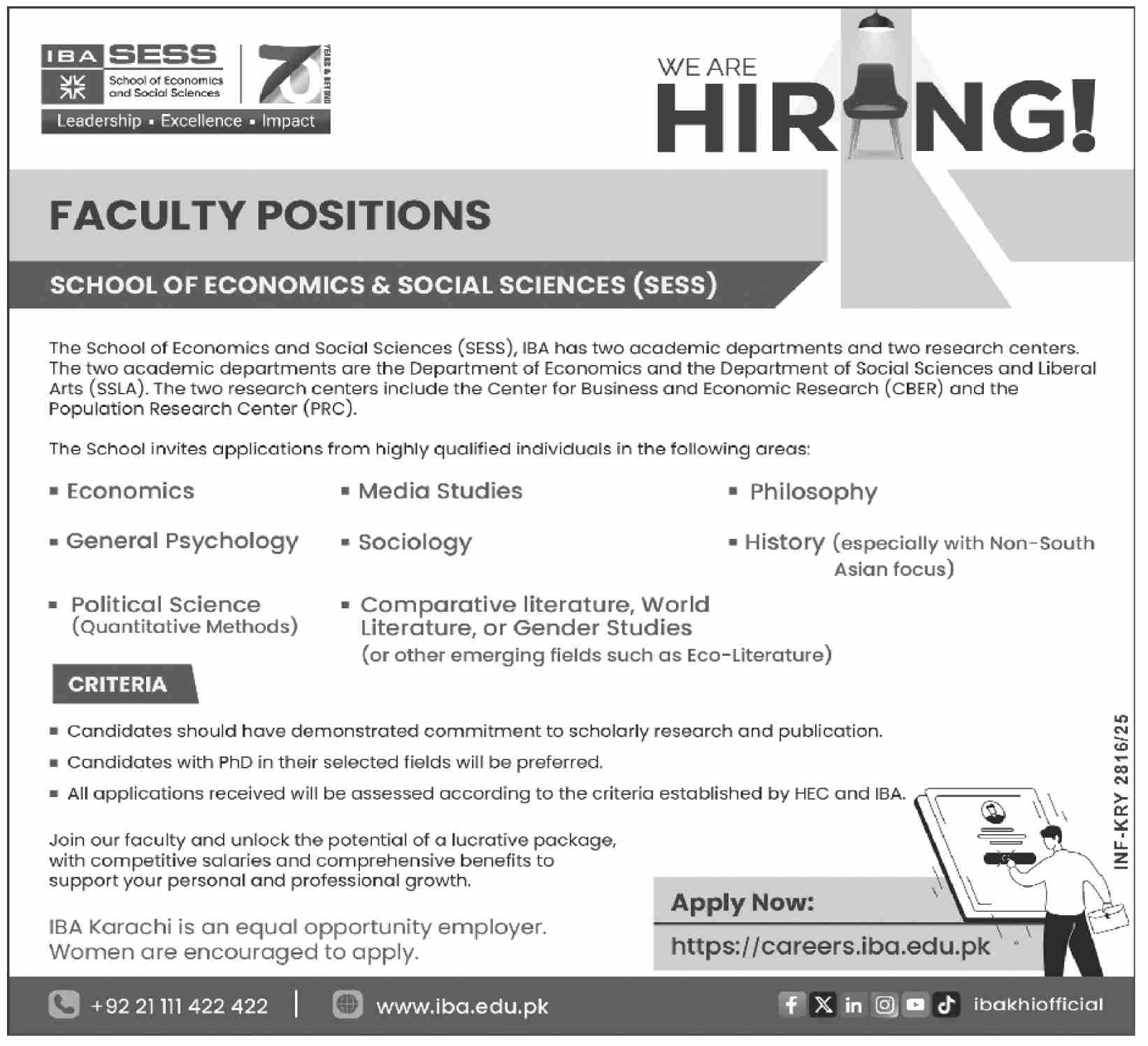 Jobs in School of Business Studies Karachi-2